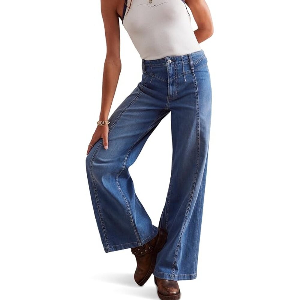 Free People We the Libre Wide Leg Jeans